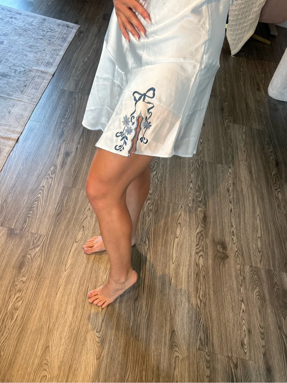 Free People Satin Mini Slip Dress